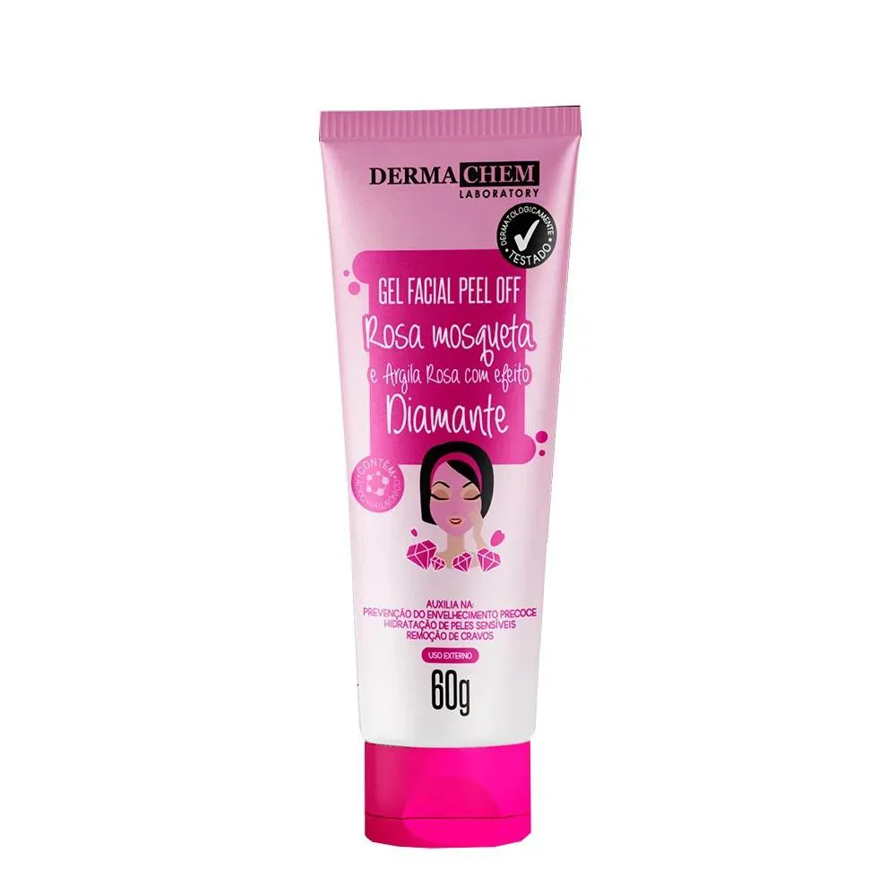 GEL FACIAL PEEL OFF ROSA MOSQUETA E ARGILA ROSA - DERNACHEM
