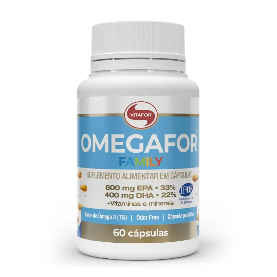 SUPLEMENTO ALIMENTAR ÔMEGAFOR FAMILY C60 CAP - VITAFOR