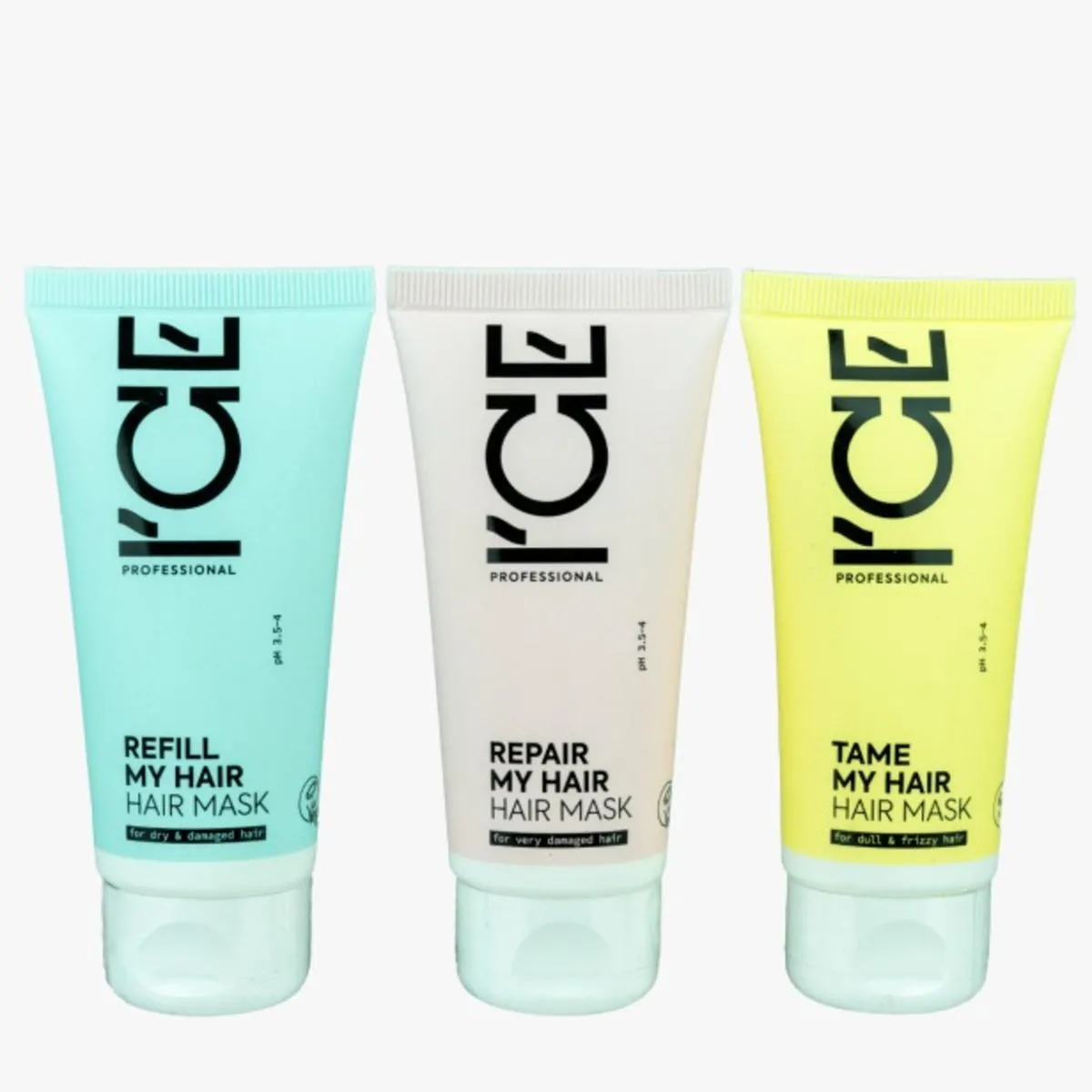 ICE PROFESSIONAL EE - CRONOGRAMA CAPILAR MáSCARAS (REFILL 50ML + TAME 50ML + REPAIR 50ML)