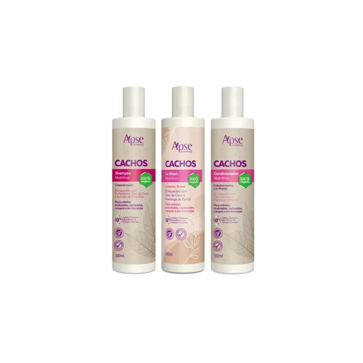 KIT NUTRITIVO SHAMPOO + CONDICIONADOR + COWASH APICE CACHOS 300ML
