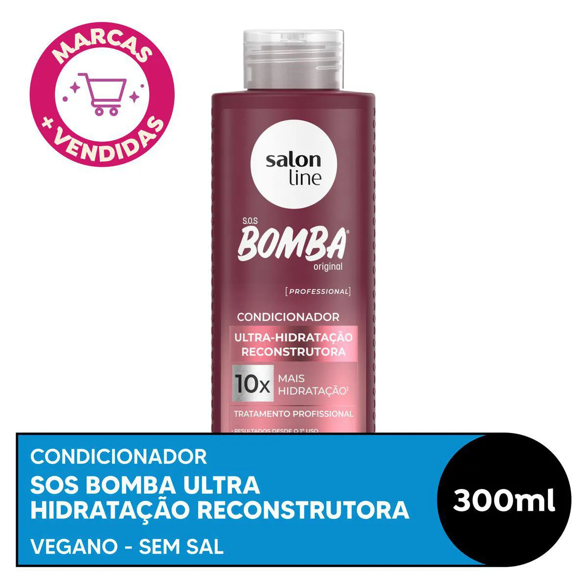 Condicionador Salon Line SOS Bomba Original Ultra-Hidratação Reconstrutora 300ml