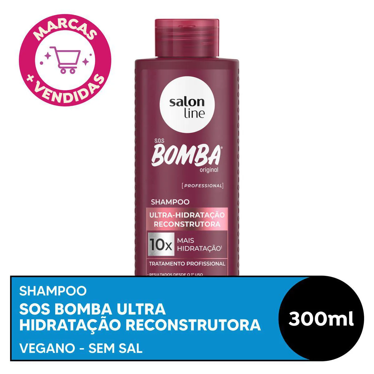 Shampoo Salon Line SOS Bomba Original Ultra-Hidratação Reconstrutora 300ml