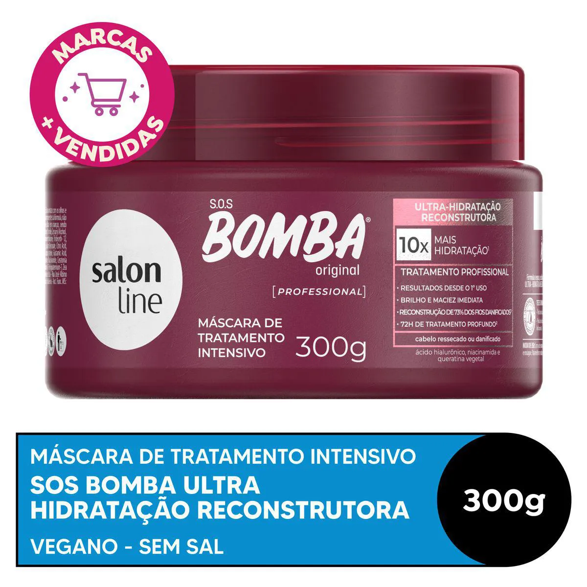 Máscara de Tratamento Intensivo Salon Line SOS Bomba Original 300g