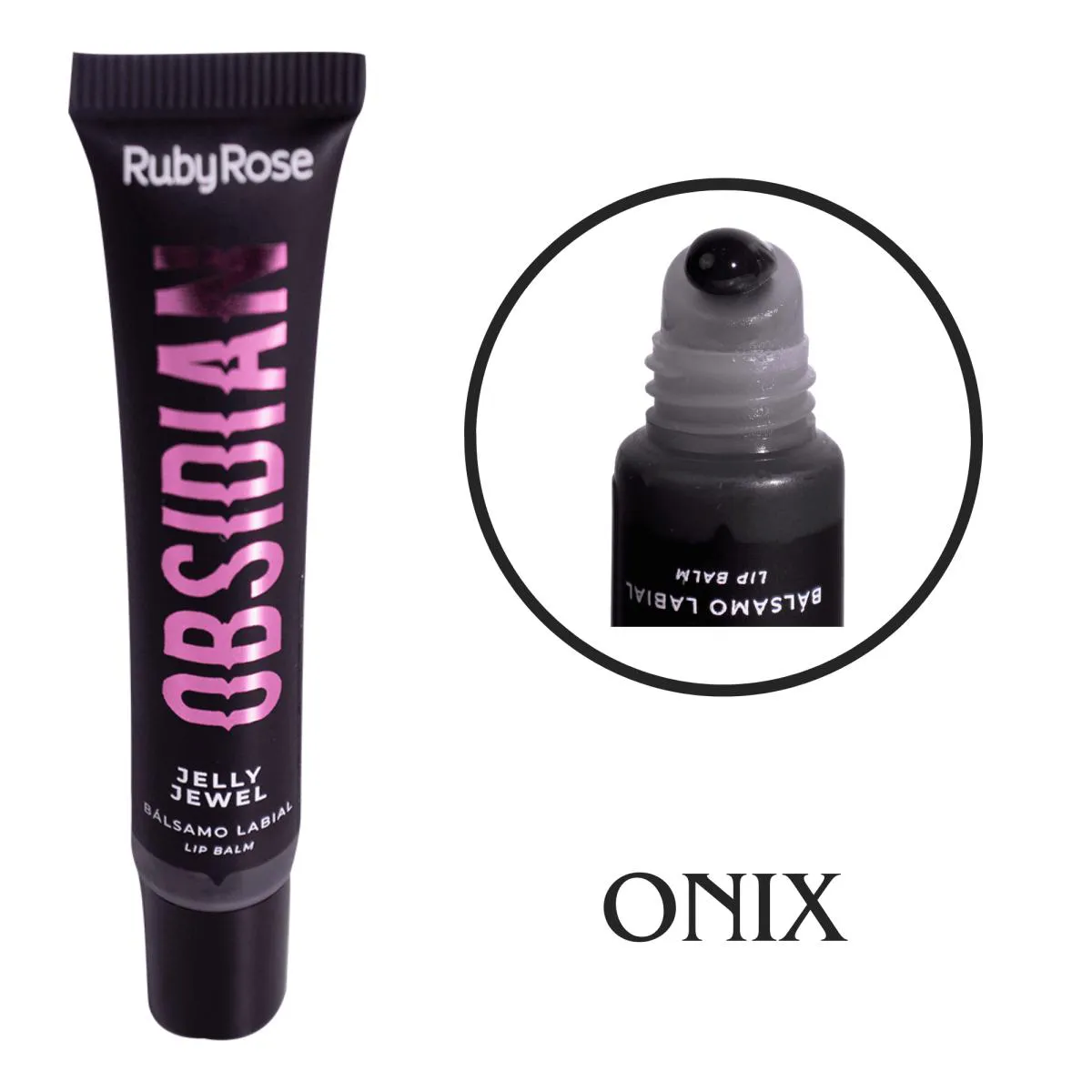 LIP BALM JELLY JEWEL BáLSAMO LABIAL GLOSS LINHA OBSIDIAN - RUBY ROSE Onix