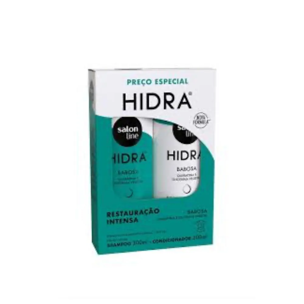KIT SH+ COND HIDRA BABOSA 300ML CADA SALON LINE