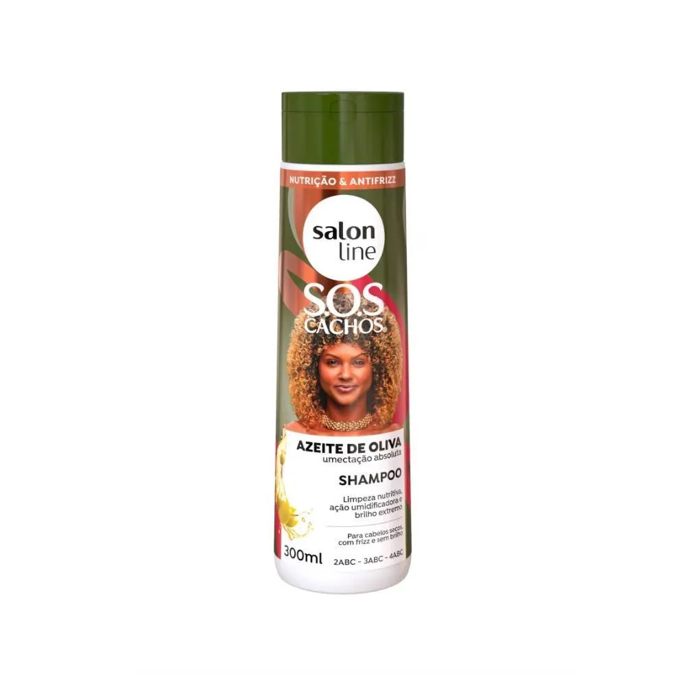 SHAMPOO SALON LINE S.O.S CACHOS AZEITE OLIVA 300ML