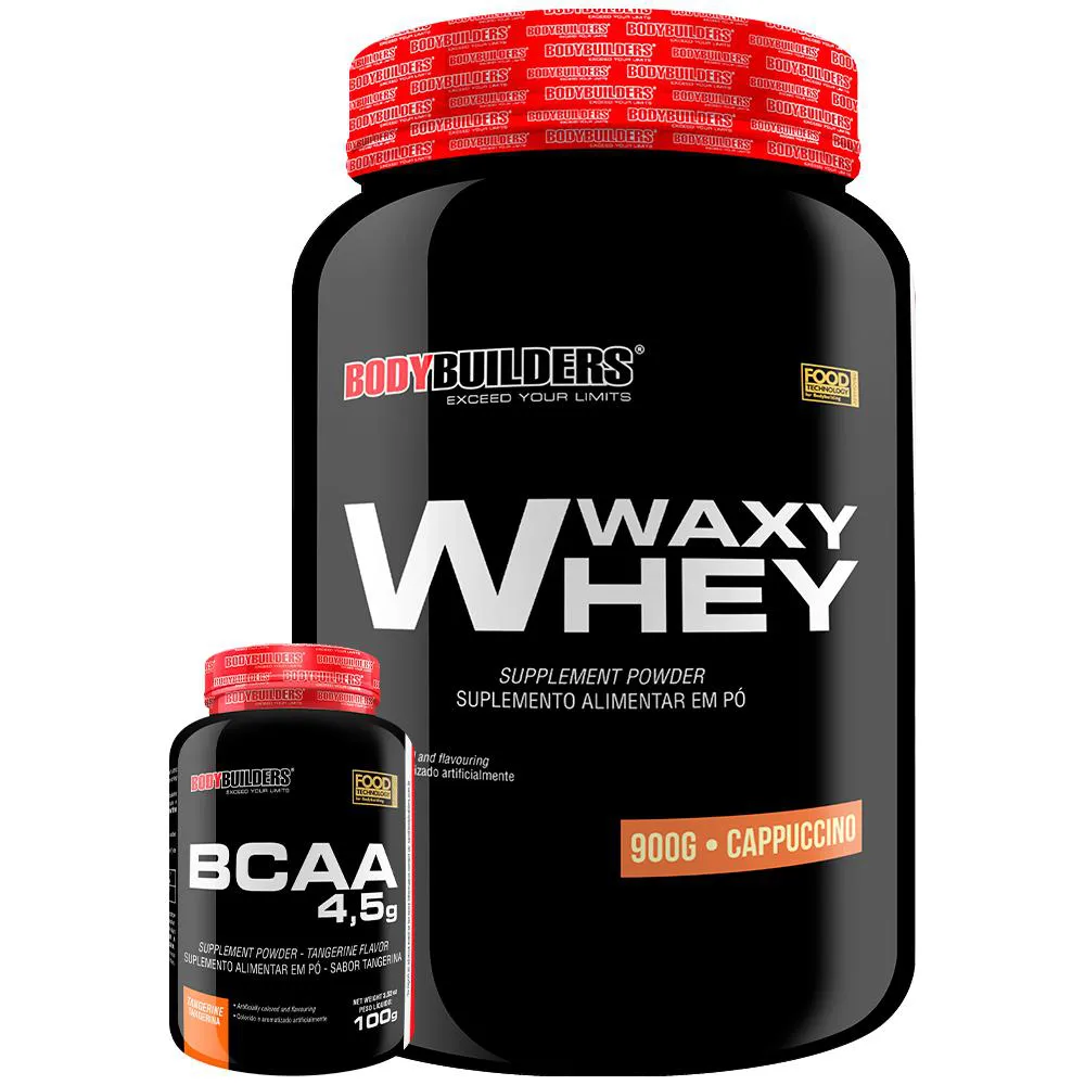 KIT WAXY WHEY 900G + BCAA 100G - BODYBUILDERS Cappuccino