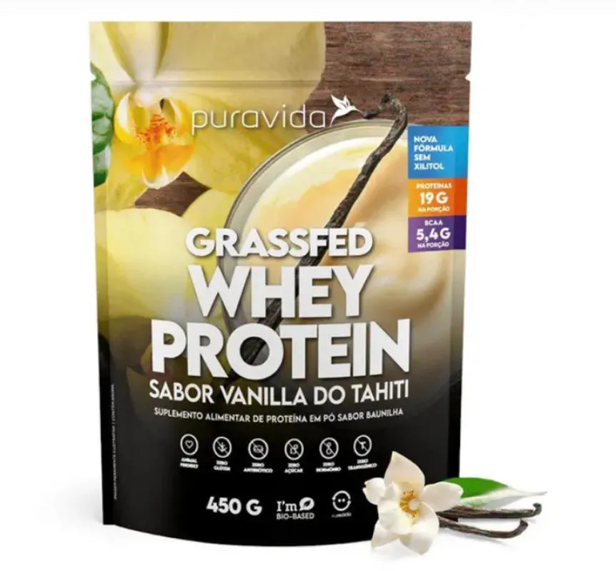 GRASSFED WHEY PROTEIN PURAVIDA, VANILLA 450G