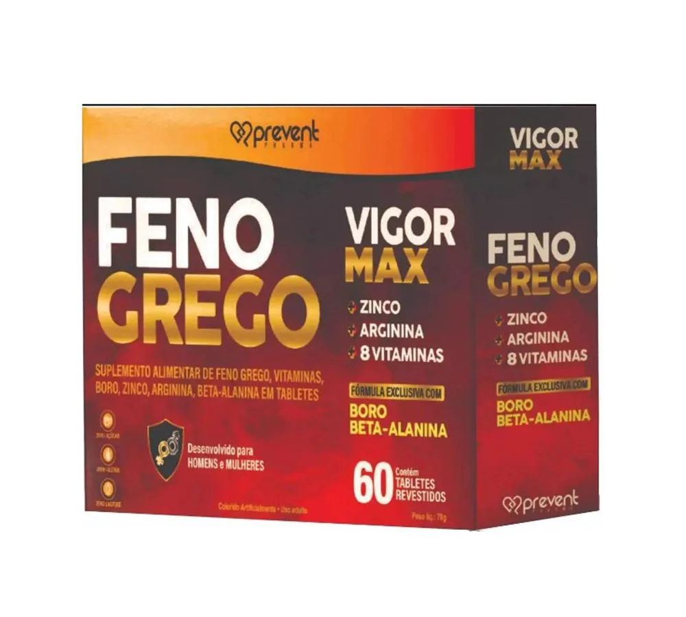 FENO GREGO, BORO E BETA-ALANINA  COM 60 CáPSULAS PREVENT PHARMA