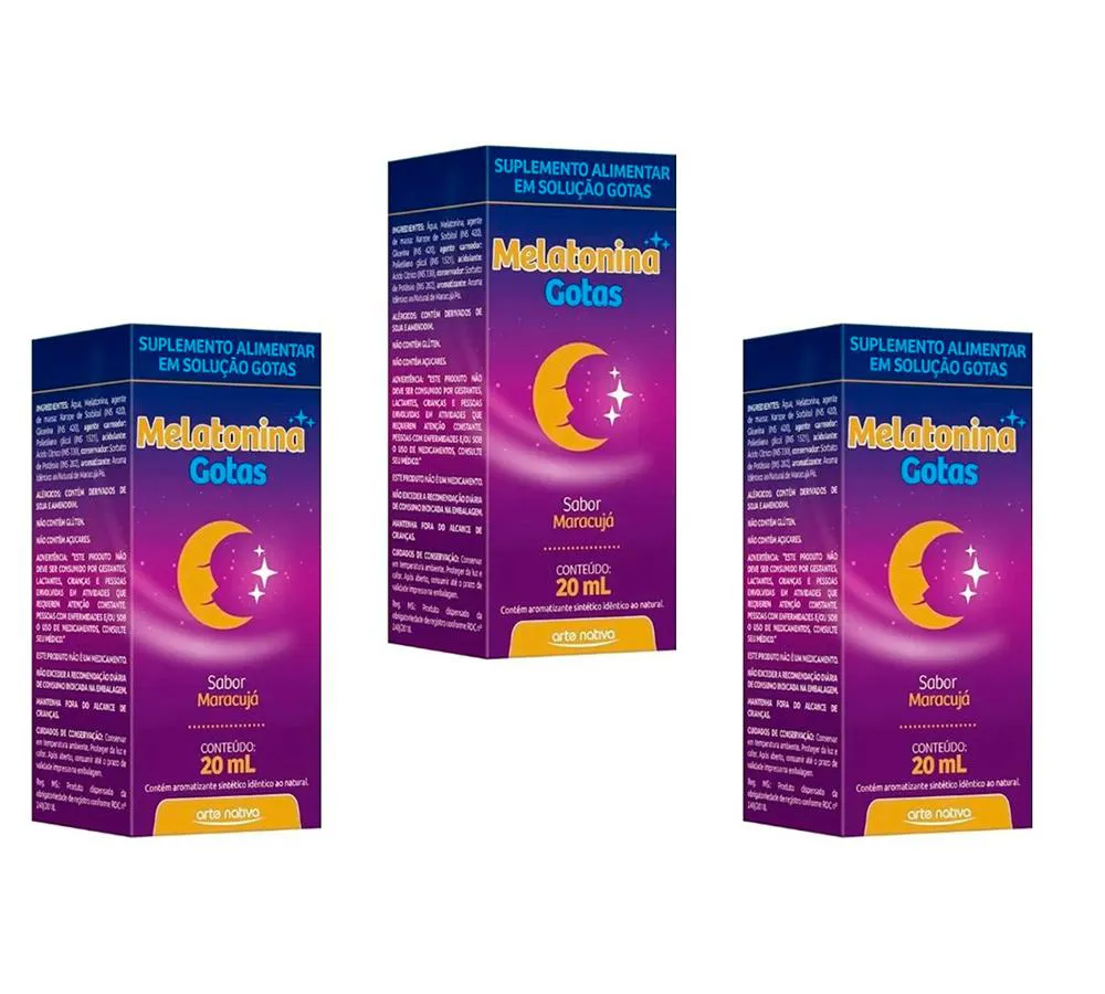 03UN MELATONINA EM GOTAS RáPIDA ABSORçãO 20ML ARTE NATIVA