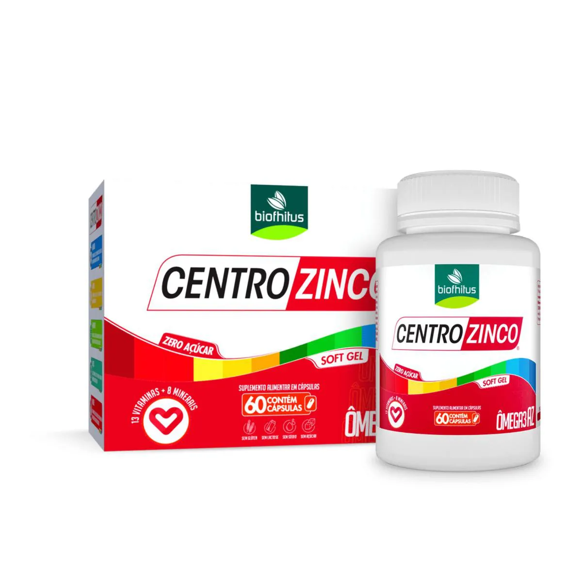 CENTROZINCO ÔMEGA 3 AZ VITALIDADE LV90 PG60 - BIOFHITUS