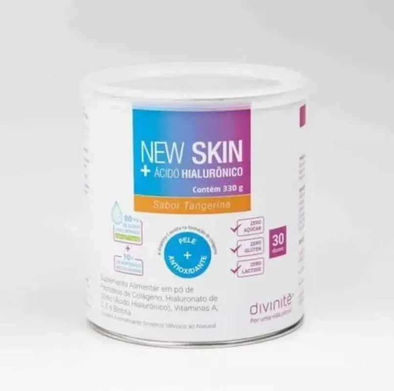 VITAMINA NEW SKIN   áCIDO HIALURôNICO TANGERINA –DIVINITè NEW SKIN  ÁCIDO HIALURÔNICO 330GR