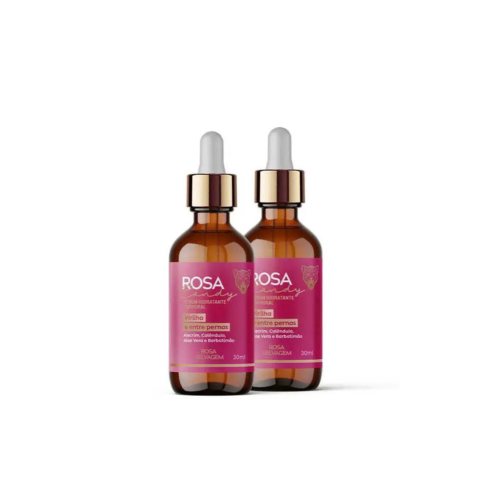 KIT 2 UNIDADES DO SéRUM HIDRATANTE CORPORAL ROSA CANDY 30ML