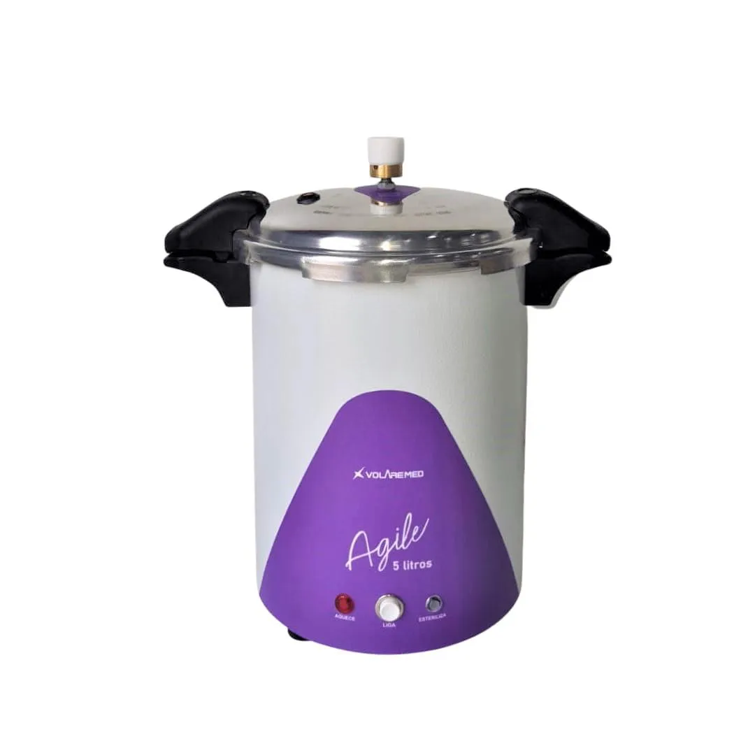 AUTOCLAVE MANICURE ANALóGICA COM ANVISA 5 LITROS VOLAREMED 127V