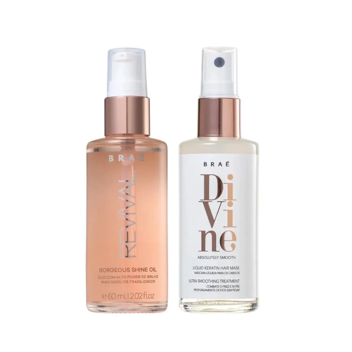 KIT BRAé MáSCARA LíQUIDA DIVINE + REVIVAL SHINE OIL (2 PRODUTOS)