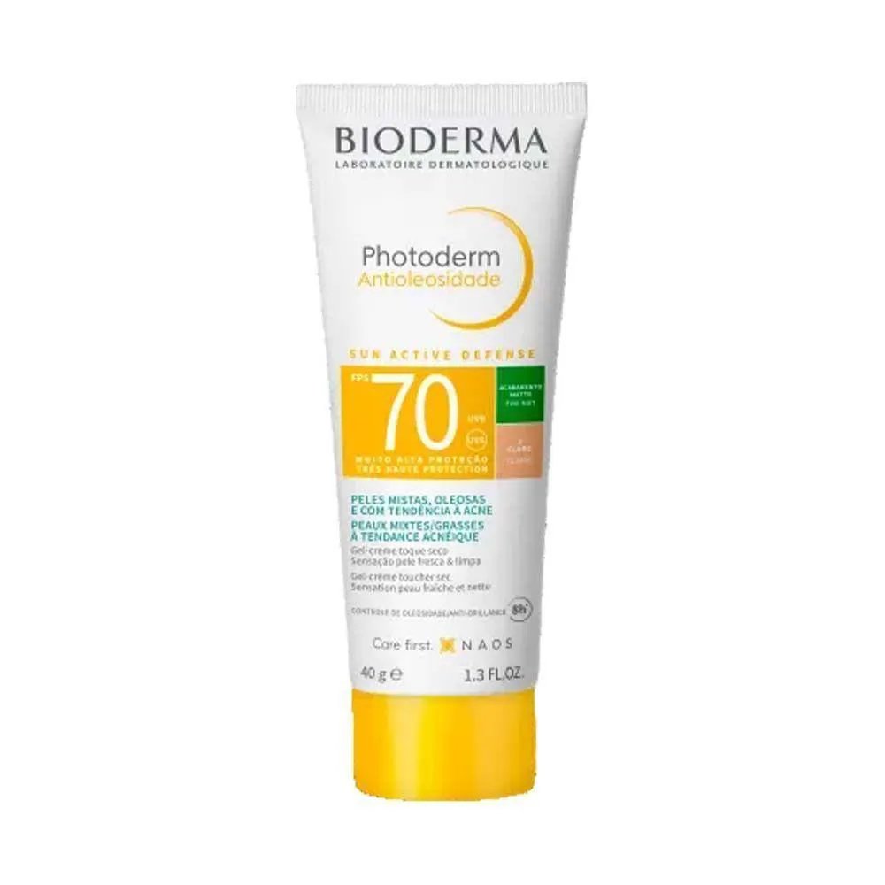 PHOTODERM ANTIOLEOSIDADE FPS 70 ACABAMENTO MATTE COR 2.0 CLARO BIODERMA 40G