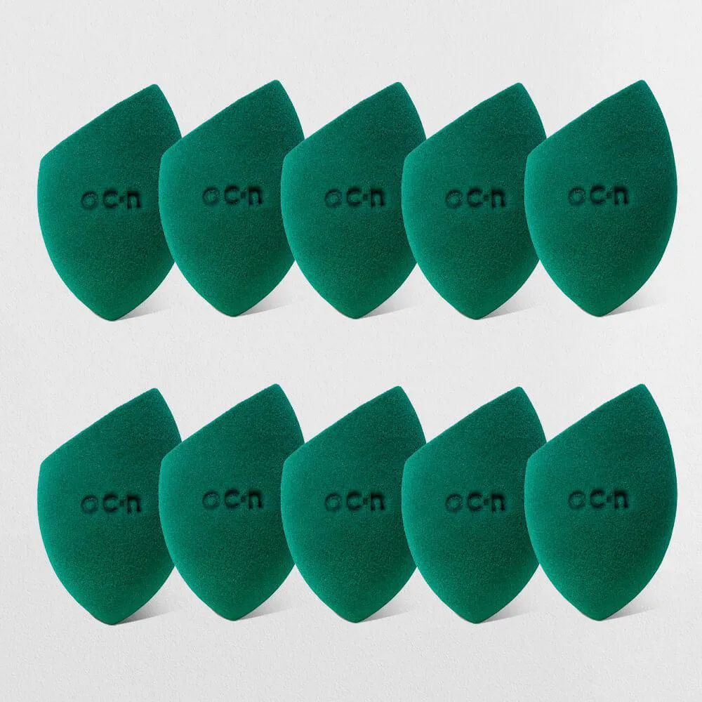 KIT ESPONJAS DE MAQUIAGEM - FLAT BLEND VERDE OCéANE PURPLE (10 PRODUTOS)