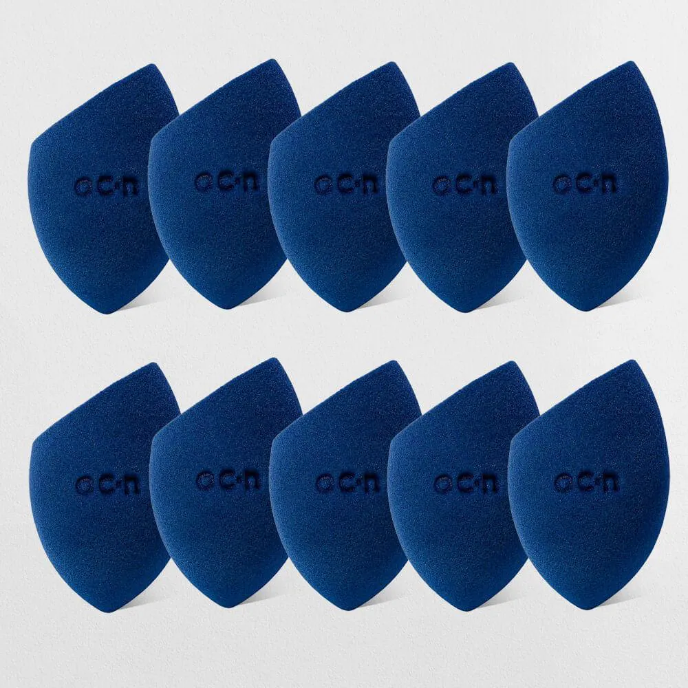 KIT ESPONJAS DE MAQUIAGEM - FLAT BLEND AZUL OCéANE PURPLE (10 PRODUTOS)