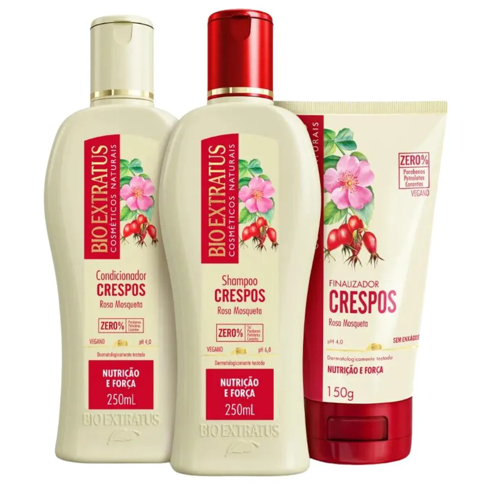KIT BIO EXTRATUS CRESPOS BANHO DE CREME 250G E FINALIZADOR 150G