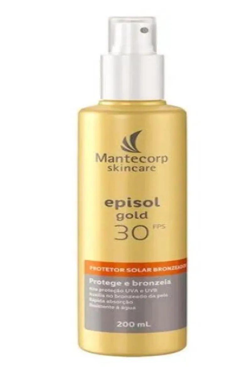PROTETOR SOLAR BRONZEADOR EPISOL GOLD FPS30 MANTECORP 200ML