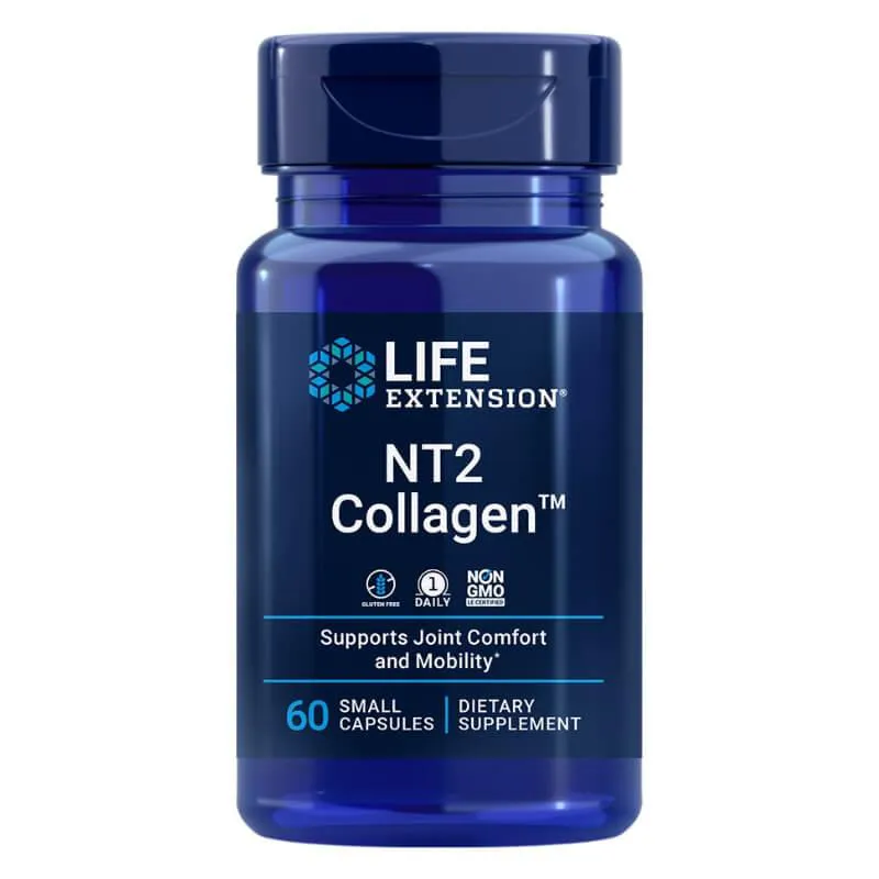 LIFE EXTENSION, NT2 COLáGENO TIPO 2 40MG 60 CáPSULAS SEM Sabor