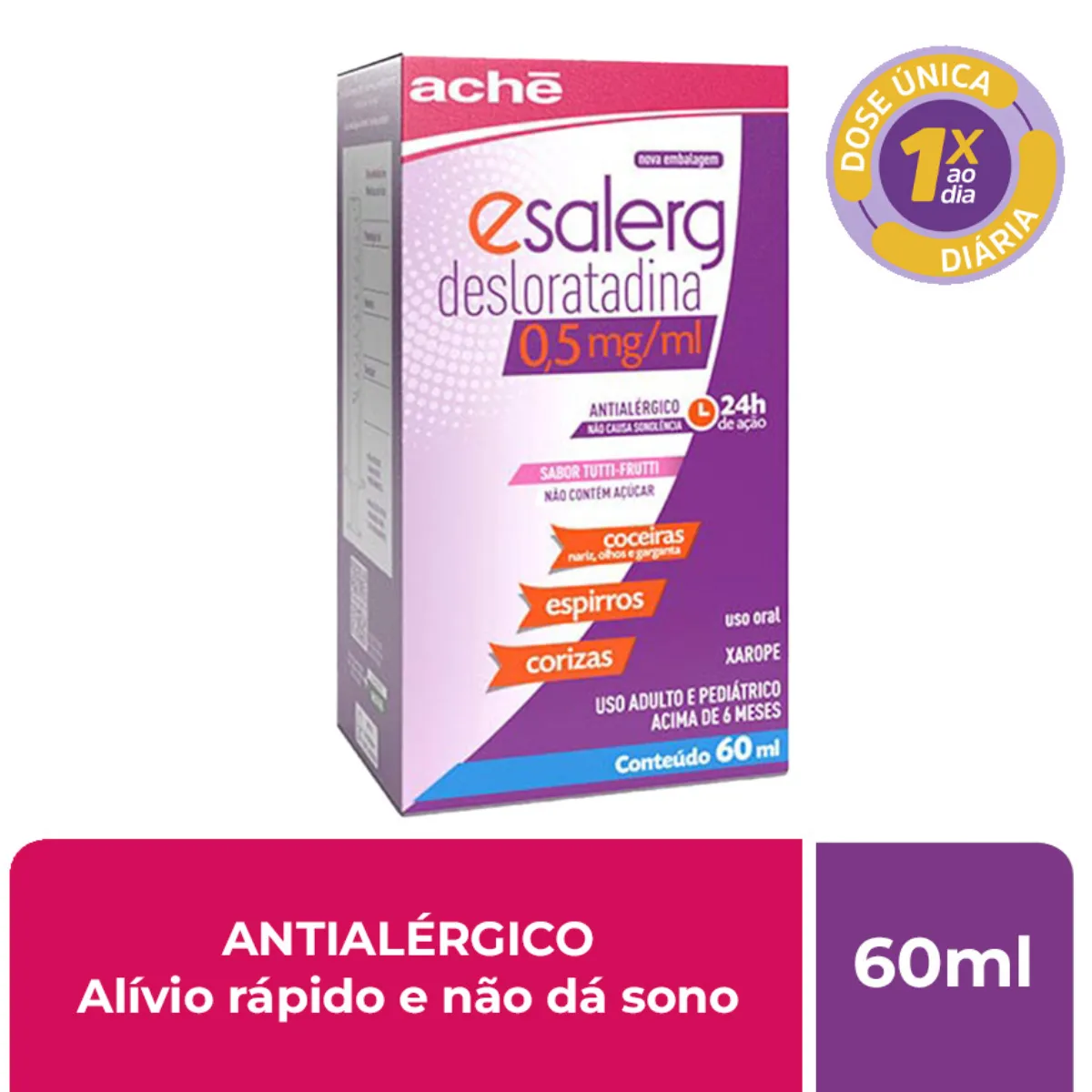 Esalerg Desloratadina 0,5mg/ml Xarope 60ml