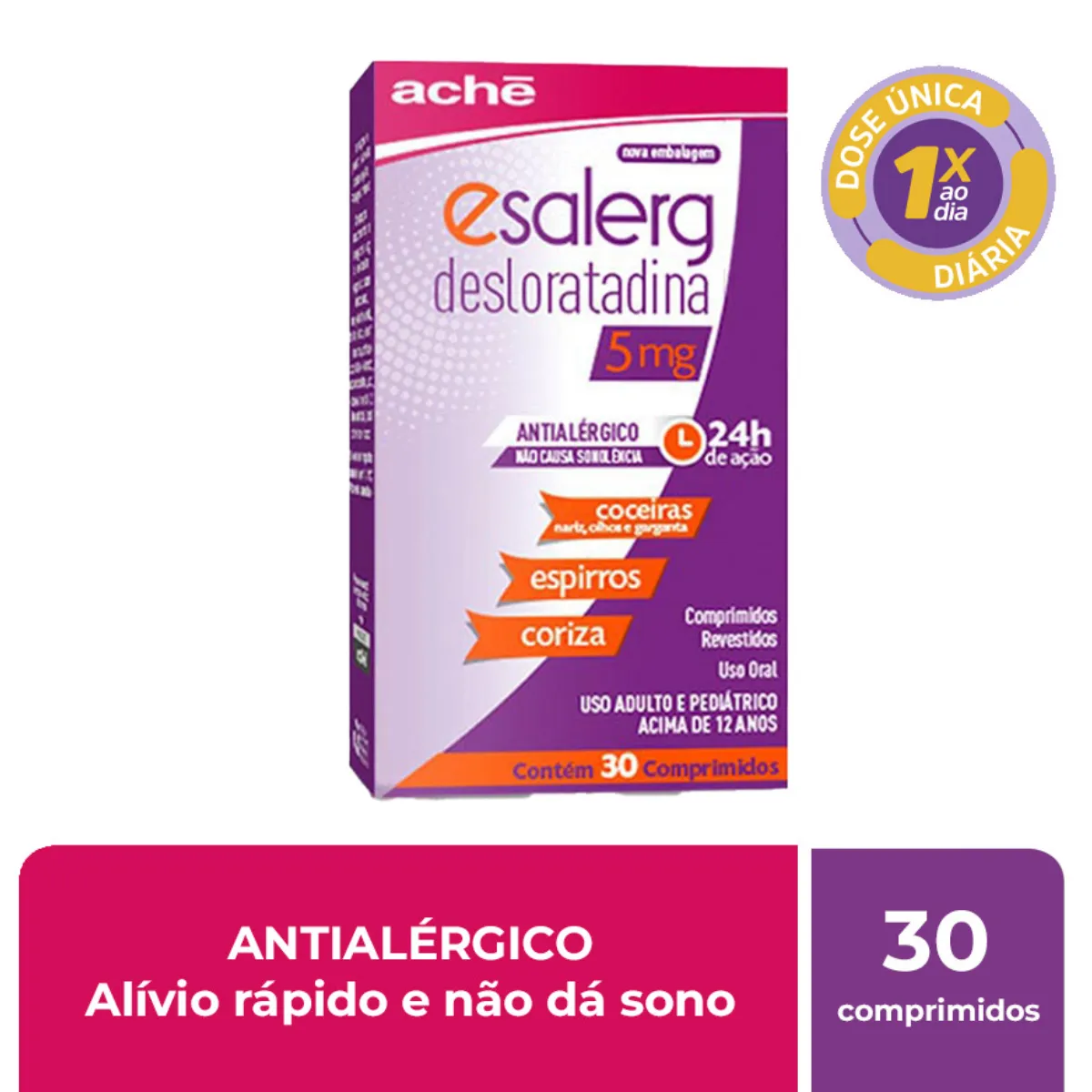 Esalerg Desloratadina 5mg 30 comprimidos