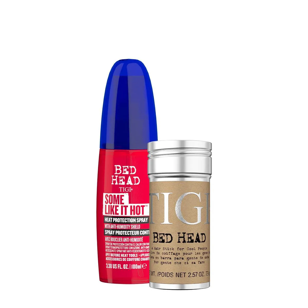 KIT TIGI BED HEAD HAIR STICK CERA EM BASTãO E SOME LIKE IT HOT PROTETOR TéRMICO (2 PRODUTOS)