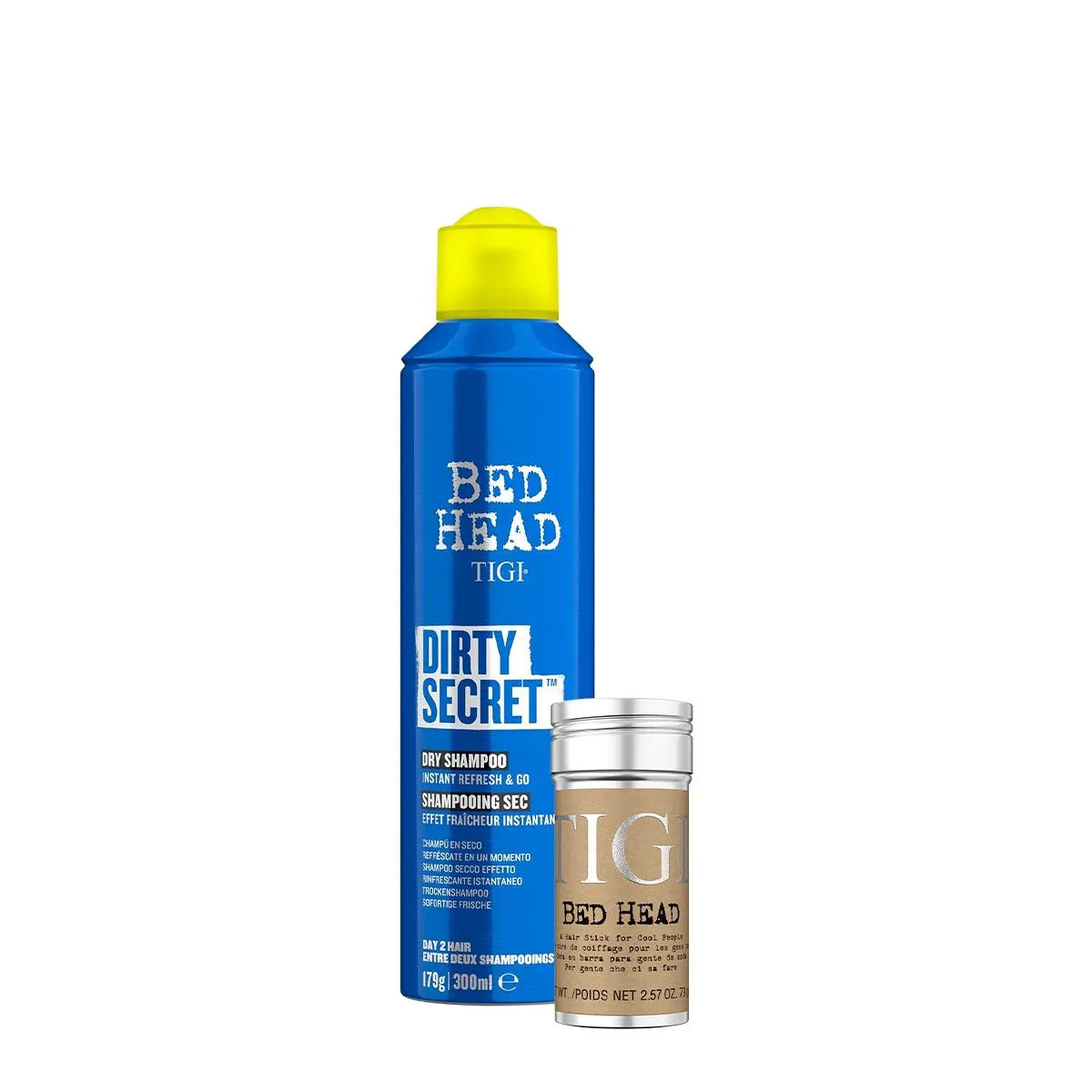 KIT TIGI BED HEAD HEAD DIRTY SECRET DRY SHAMPOO á SECO E HAIR STICK CERA EM BASTãO (2 PRODUTOS)