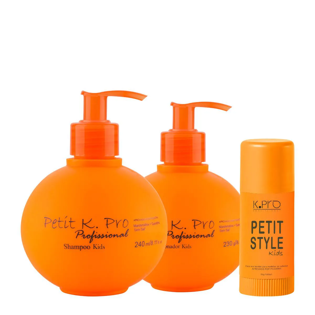Kit K.Pro Petit Kids - Model Bastão 30g + Shampoo Sem Sal 240ml + Condicionador 230g