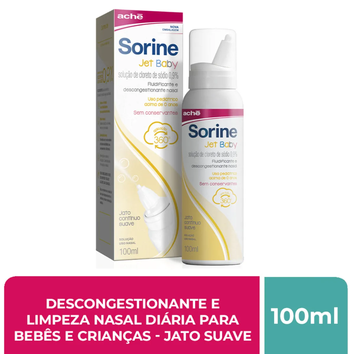 Sorine Jet Baby 0,9% Solução Nasal 100ml | Drogasil