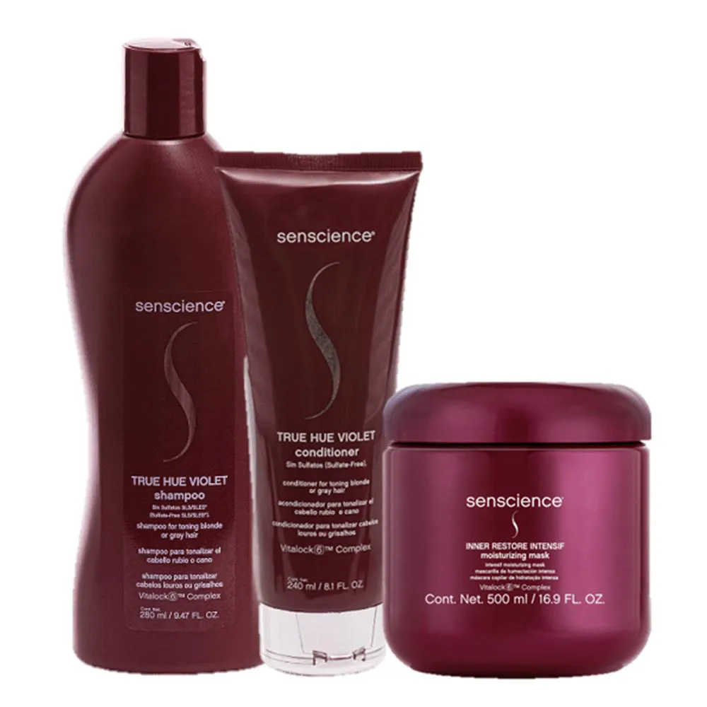 SENSCIENCE TRUE HUE VIOLET DUO HOME CARE E INNER RESTORE INTENSIF MOISTURE MASK 500ML