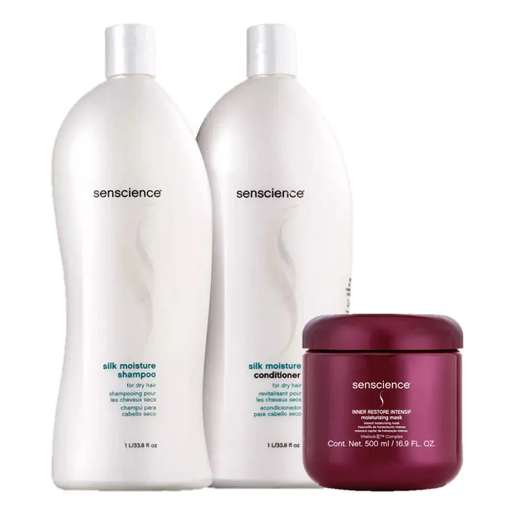 SENSCIENCE SILK MOISTURE DUO 1L E INNER RESTORE INTENSIF MOISTURIZING MASK 500ML