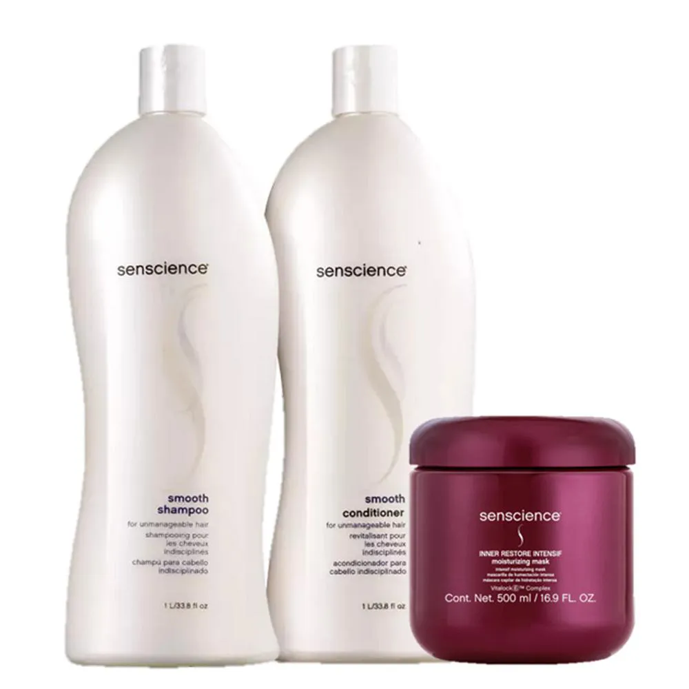 SENSCIENCE SMOOTH DUO 1L E INNER RESTORE INTENSIF MOISTURIZING MASK 500ML