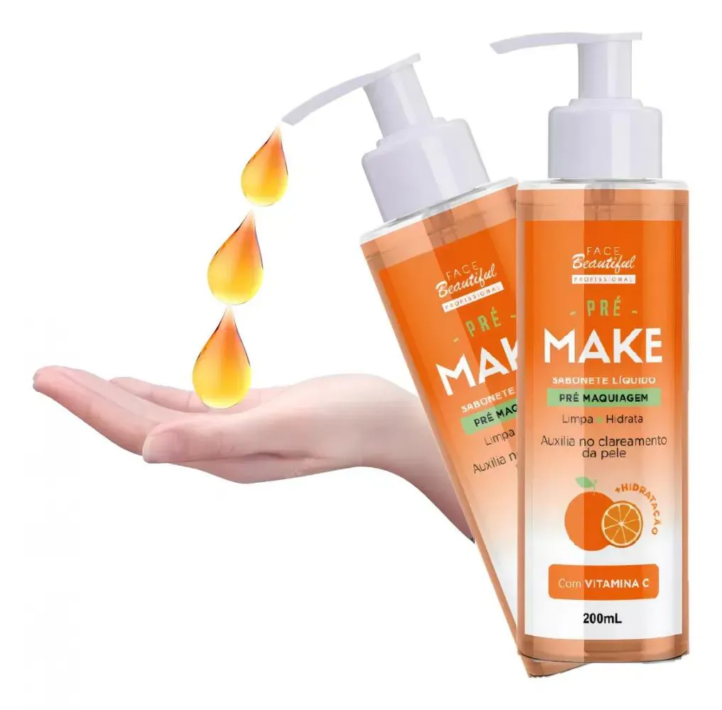 SABONETE LIQUIDO PRÉ MAKE COM VITAMINA C FACE BEAUTIFUL 200ML