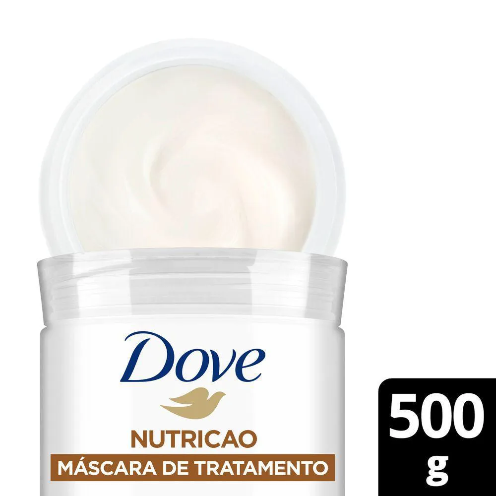 MáSCARA DE TRATAMENTO + FINALIZADOR 2 EM 1 DOVE NUTRIçãO + FUSãO DE ÓLEOS 500G
