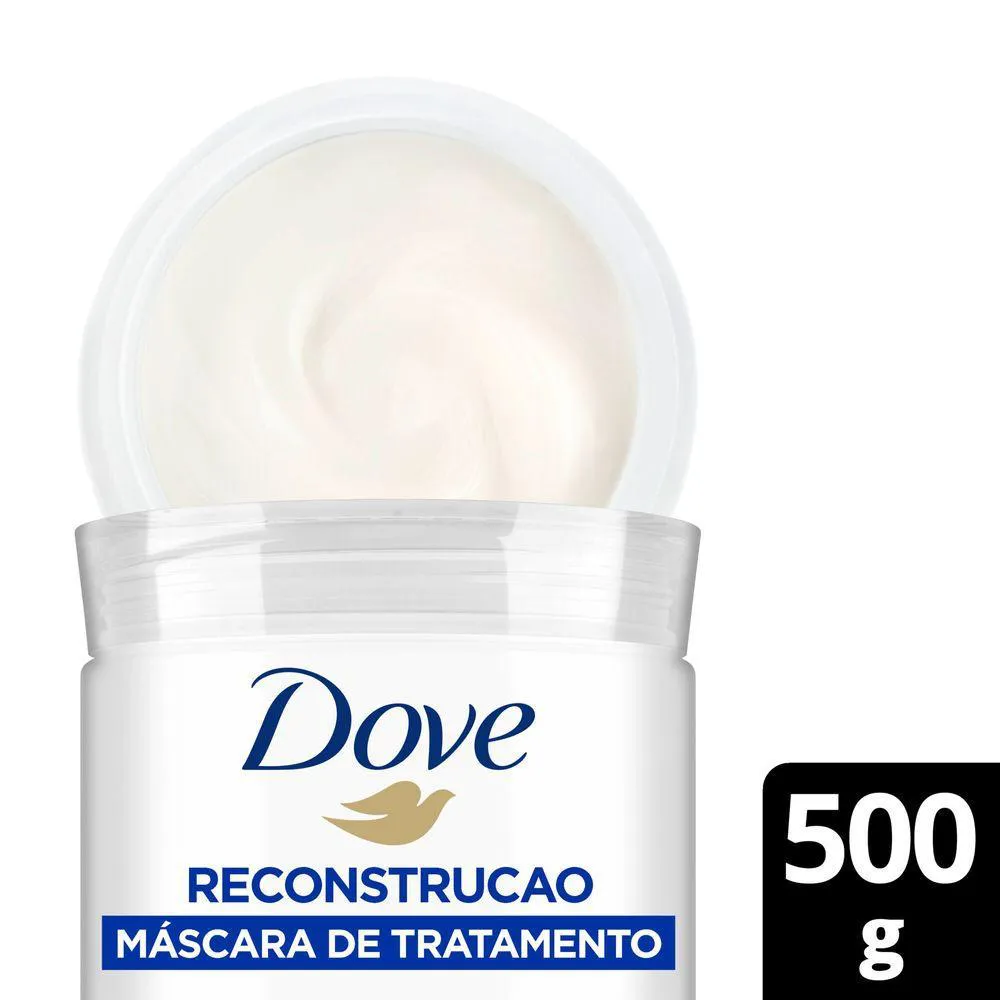 MáSCARA DE TRATAMENTO + FINALIZADOR 2 EM 1 DOVE RECONSTRUçãO + QUERATINA 500G