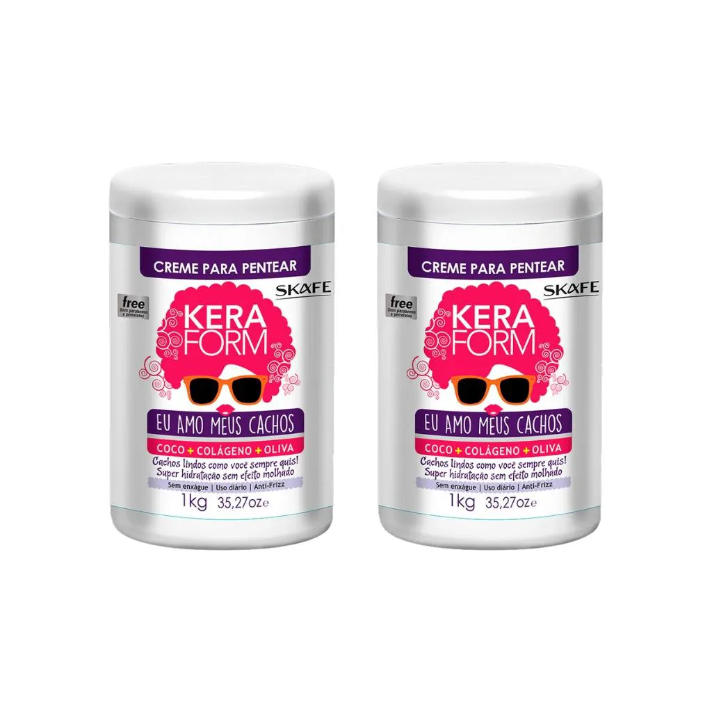 CREME PARA PENTEAR SKAFE KERAFORM 1K AMO MEUS CACH-KIT C/2UN