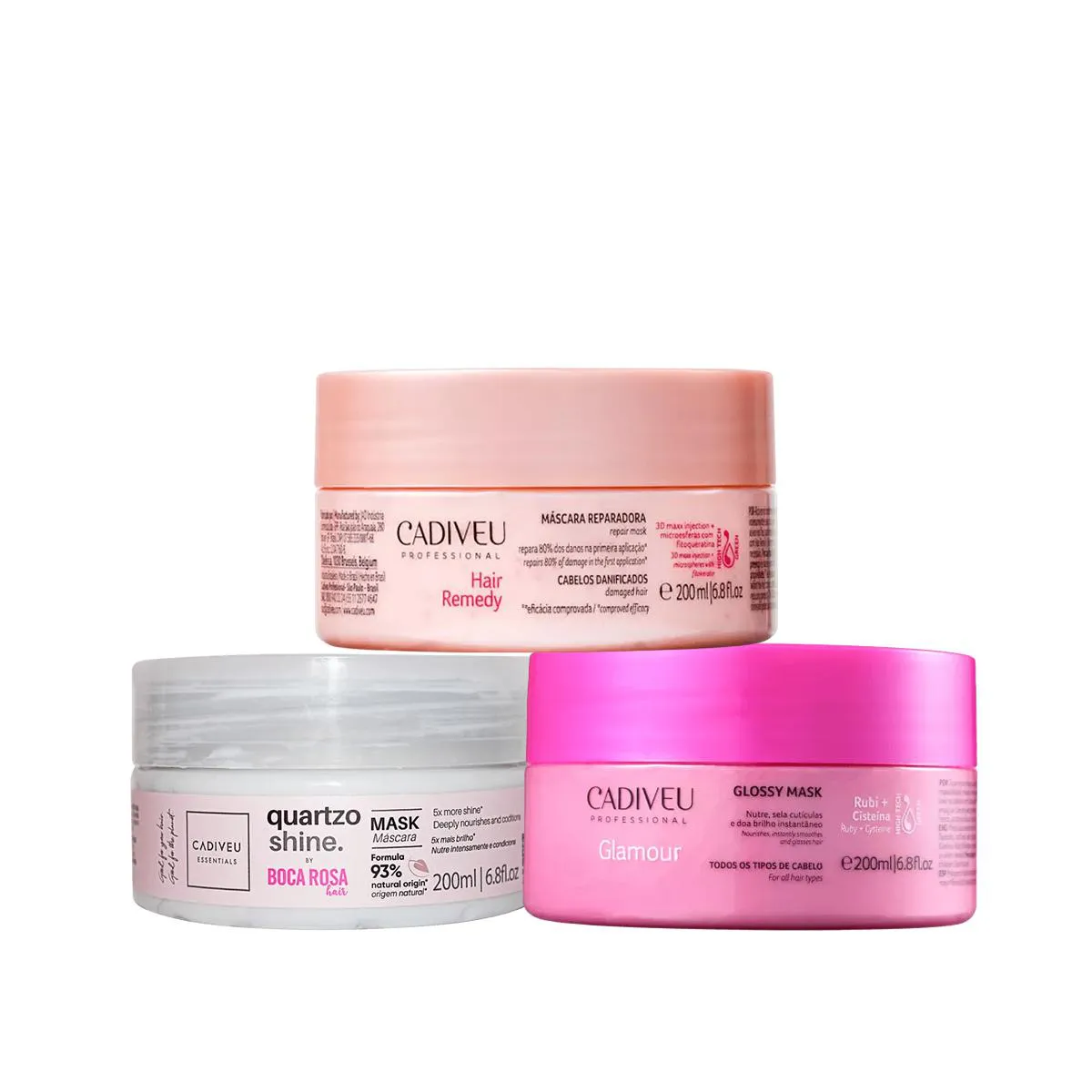 CRONOGRAMA CAPILAR CADIVEU - REMEDY, GLAMOUR, QUARTZO SHINE