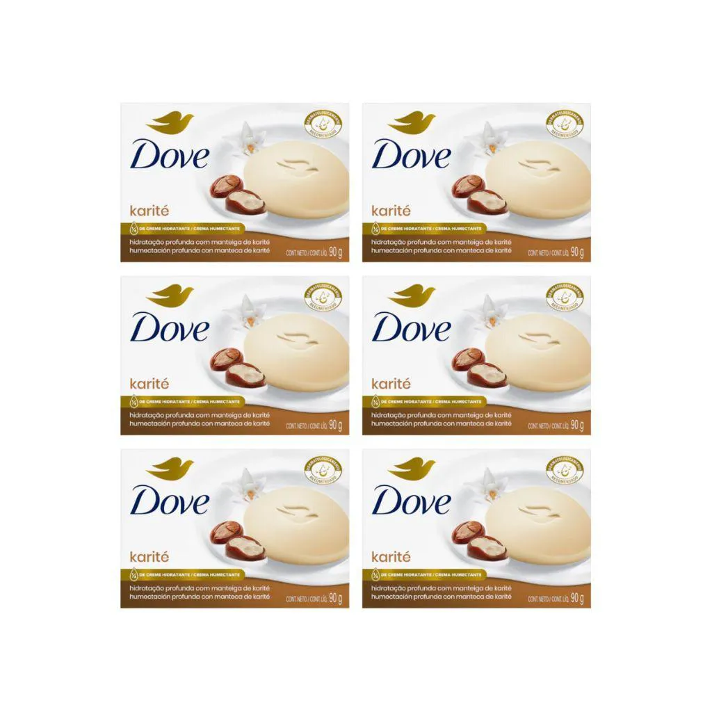 SABONETE DOVE 90G KARITE - KIT C/ 6UN