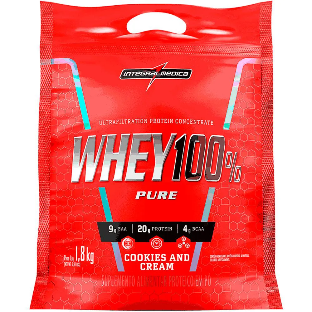 WHEY 100% PURE | WHEY PROTEIN CONCENTRADO REFIL 1,8KG Cookies AND Cream