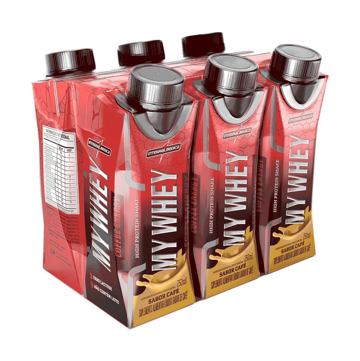 MY WHEY | WHEY PROTEIN LíQUIDO - PACK 6 UNIDADES Pack COM 6 Unidades Café