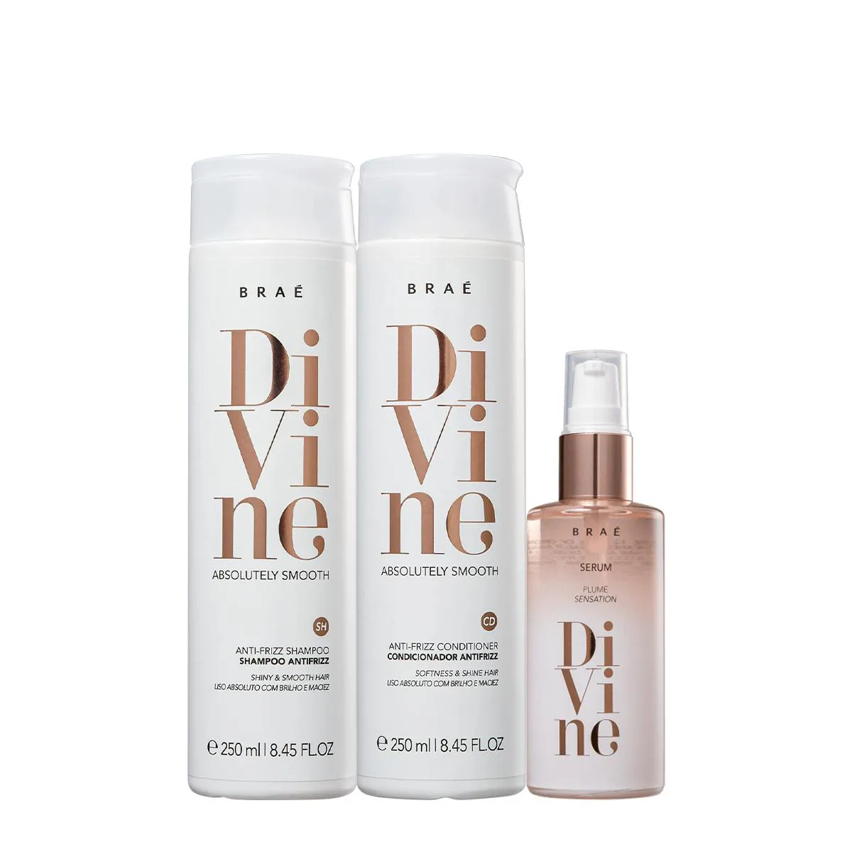 KIT DIVINE SHAMPOO CONDICIONADOR E PLUME (3 PRODUTOS)