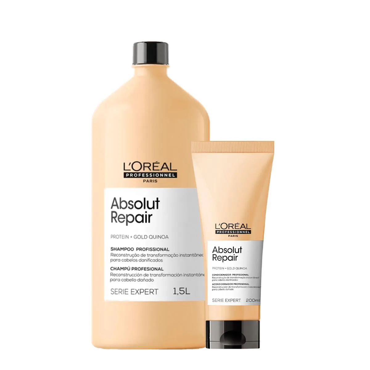 KIT L´ORéAL PROFESSIONNEL ABSOLUT REPAIR GOLD QUINOA PROTEIN DUO (2 PRODUTOS)