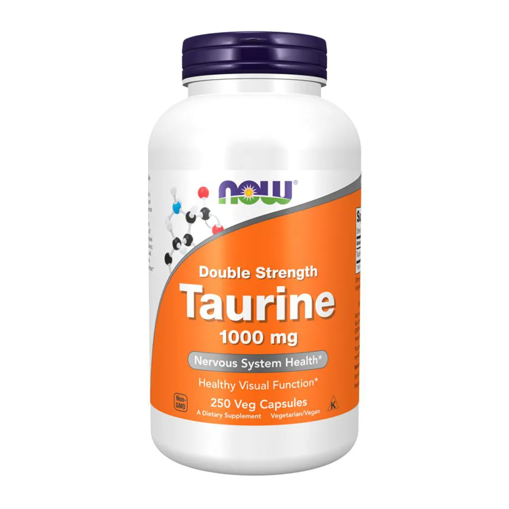 TAURINA 1000MG NOW FOODS 250 CáPSULAS IMPORTADO