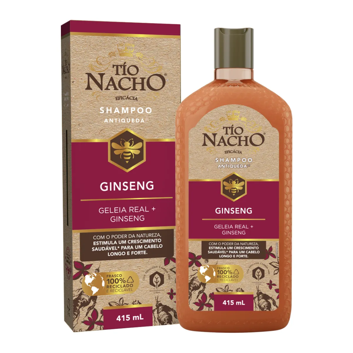 Shampoo Tío Nacho Antiqueda Ginseng 415ml