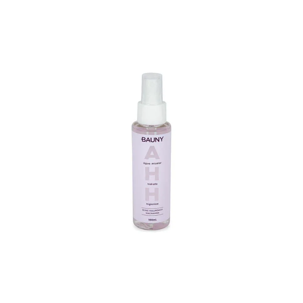 ÁGUA MICELAR BAUNY FACIAL COM ÁCIDO HIALURôNICO E NIACINAMIDA  100 ML