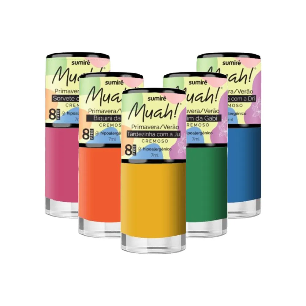 KIT ESMALTE MUAH! PRIMAVERA/VERãO (5 CORES)