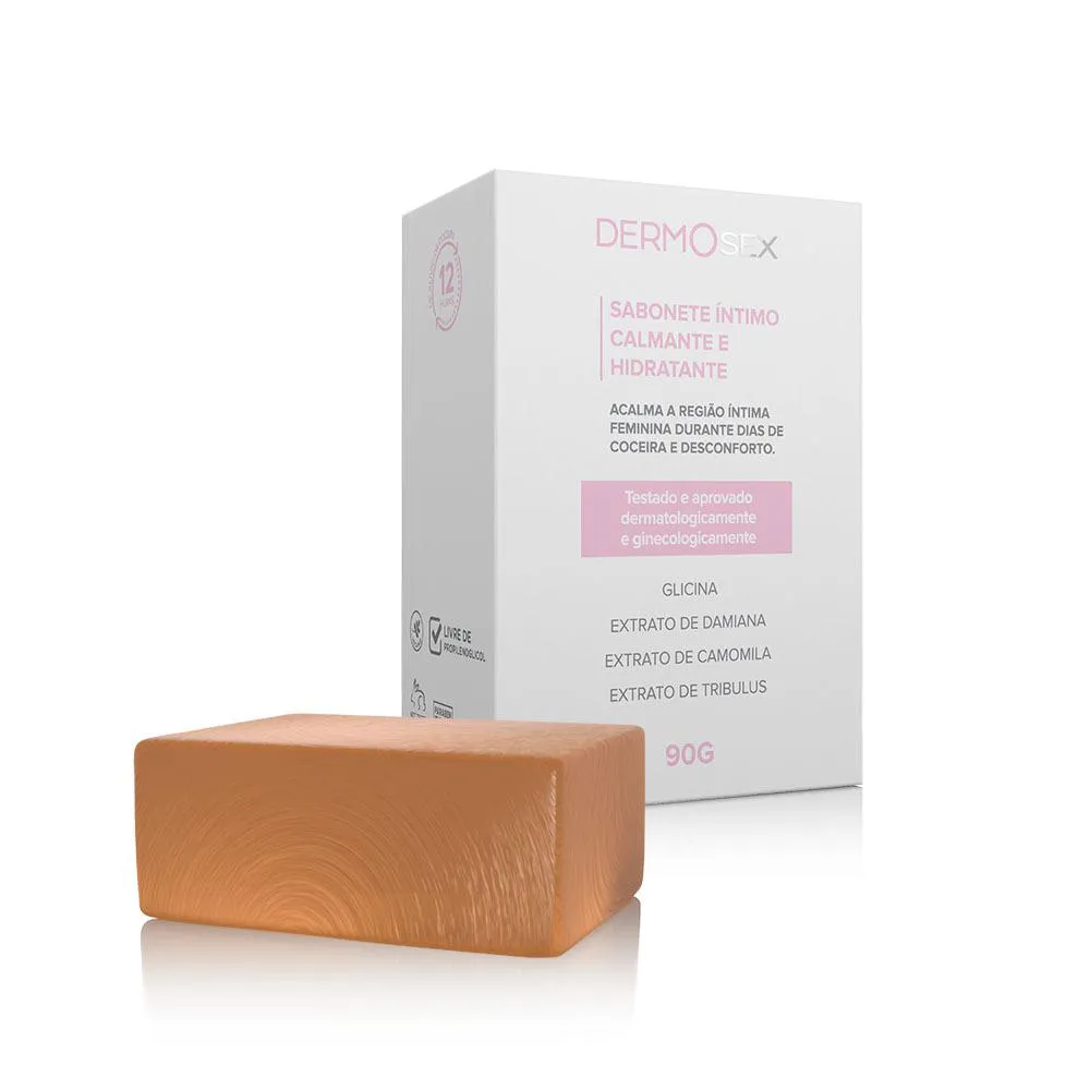 SABONETE ÍNTIMO CALMANTE E HIDRATANTE DERMOSEX 90G