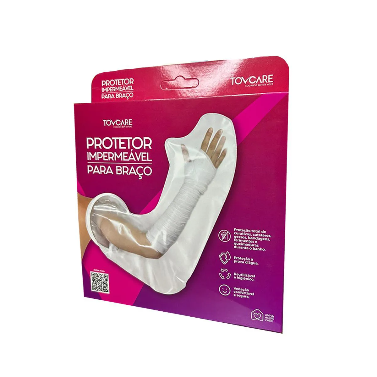 PROTETOR PARA BRAçOS IMPERMEáVEL SILICONE 1 UNIDADE TOVCARE